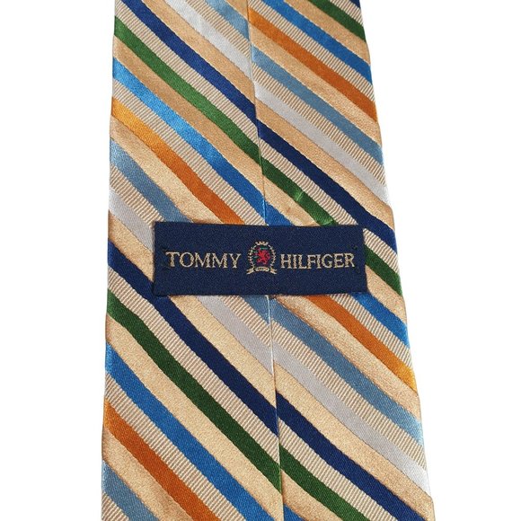 Tommy Hilfiger Mens Necktie Tie Vintage Designer Accessory Work Office Dad Gift - Picture 4 of 5